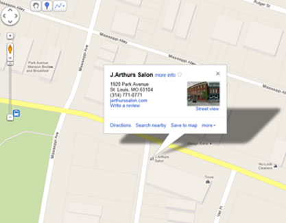 Need directions to J. Arthurs Salon - we are located in historical Lafayette Square